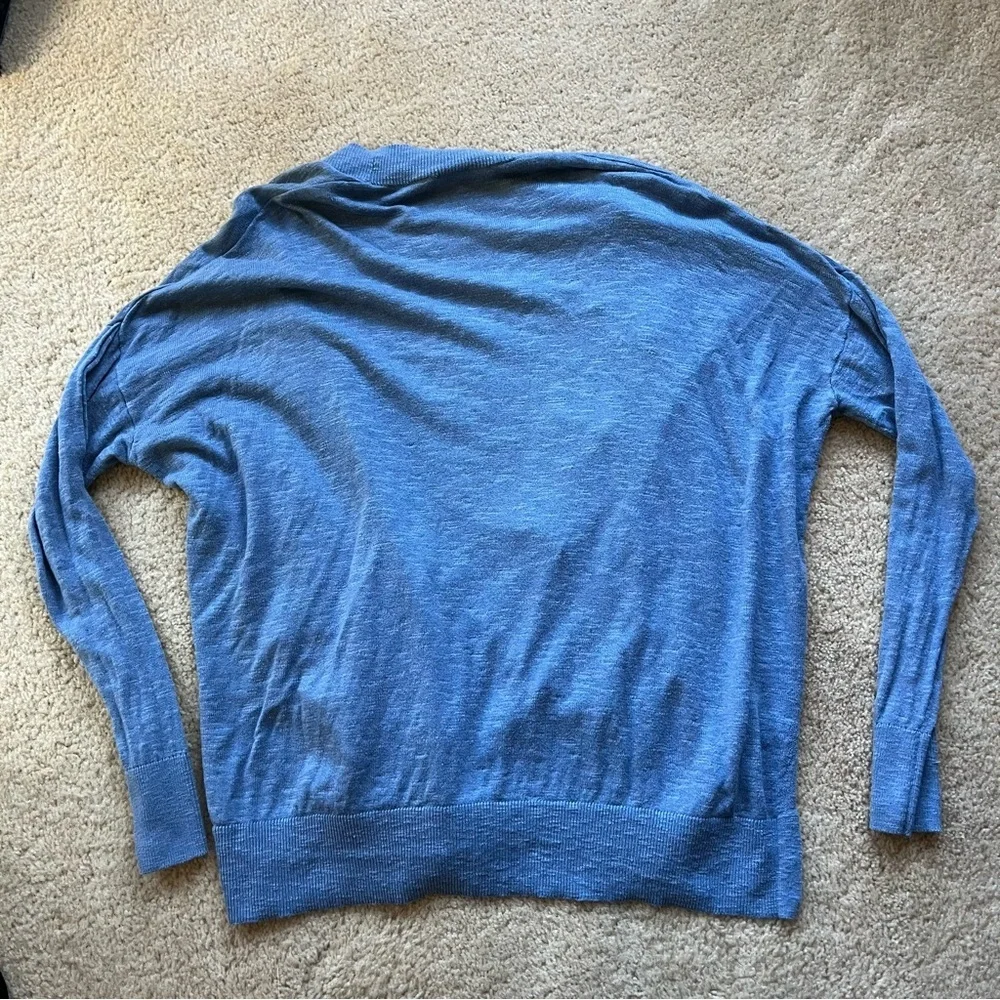 Lot of 2 Gap Factory Women's Open Front Slub Knit Cardigans - L - Black & Blue - Picture 6 of 9